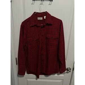L. L. Bean  red heavy long sleeve mens shirt size large